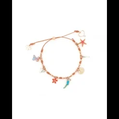 Maman et sophie BRACCIALE DI FILO BEIGE CON CHARMS VIAGGIO