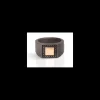 MANO J - ANELLO UOMO IN TITANIO, ORO ROSSO E DIAMANTI BLACK.