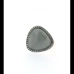 Marcello Pane - Anello Pietra Quarzo e Zirconi Bianchi