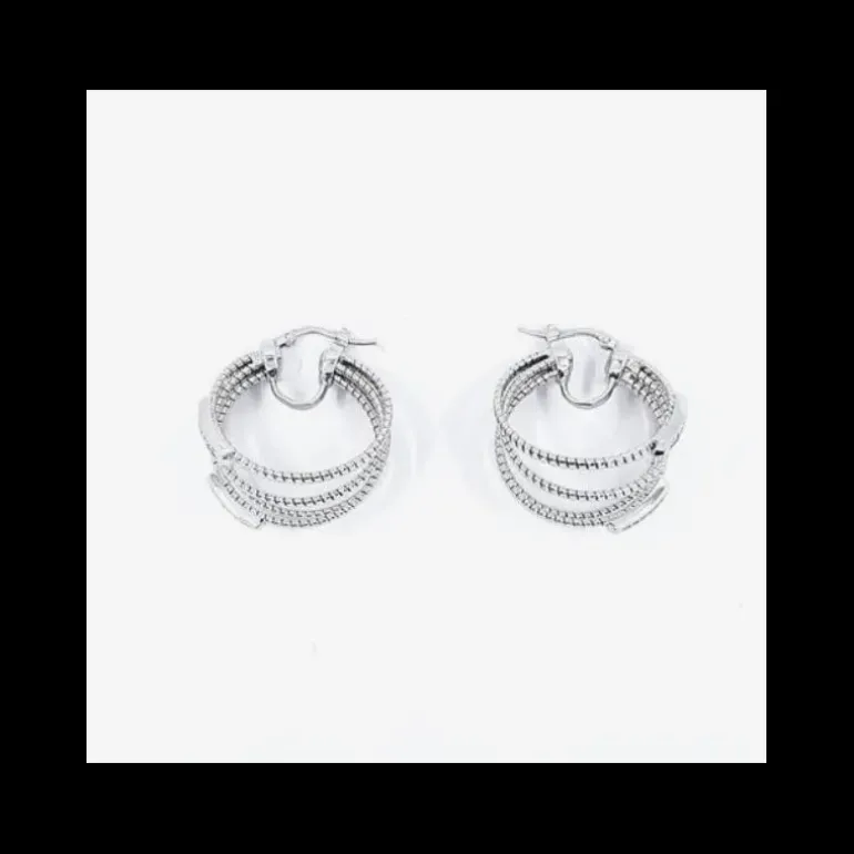 Marcello Pane - Orecchini Multifilo con Zirconi