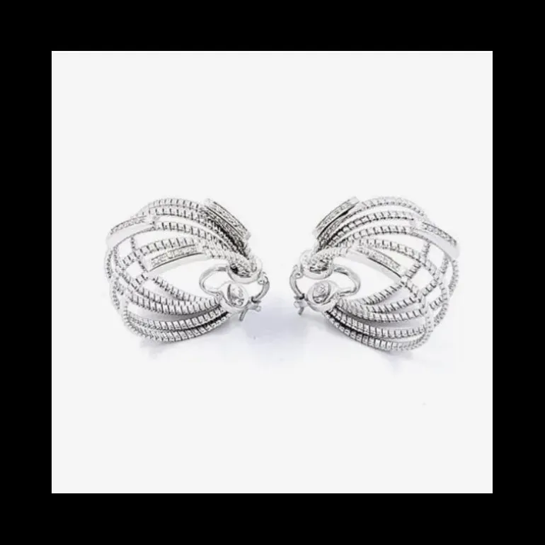 Marcello Pane - Orecchini Multifilo con Zirconi