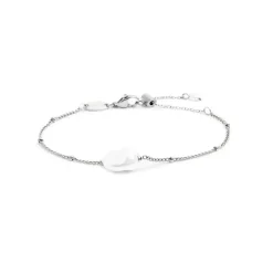 Marlù Bracciale catena grumetta con perla ovale centrale