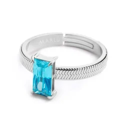 Marlù Anello con zircone baguette
