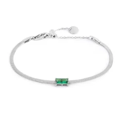 Marlù Bracciale catena snake con zircone baguette