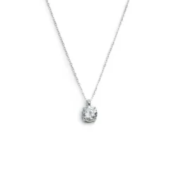 Marlù Collana catena cutting cross zircone centrale 7mm