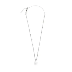 Marlù Collana catena grumetta con sfere e perla irregolare pendente