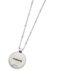 Marlù Collana catena grumetta con piastrina tonda pendente