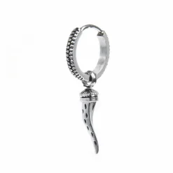 Marlù Orecchino a cerchio con corno pendente