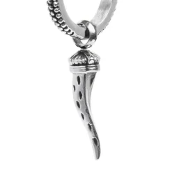 Marlù Orecchino a cerchio con corno pendente