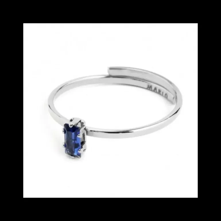 Marlù - Anello con cristallo blu