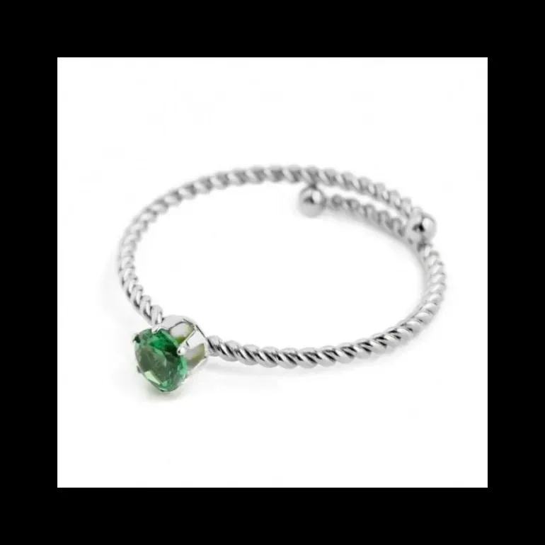 Marlù - Anello con cristallo verde