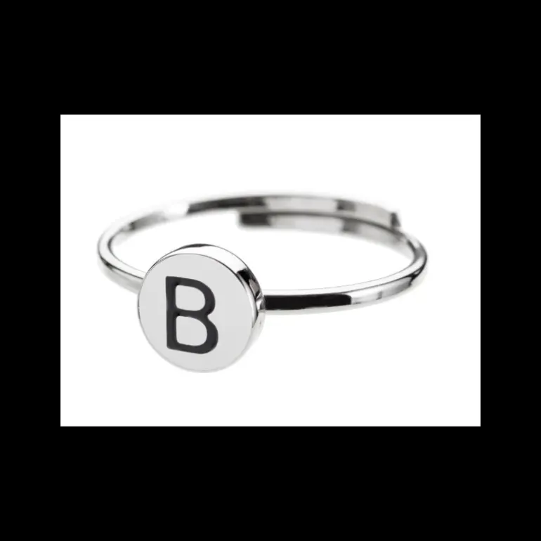 Marlù - Anello con lettera B smaltata