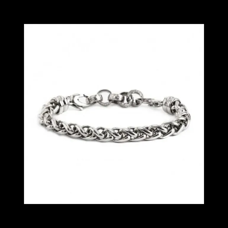 MARLù - BRACCIALE ACCIAIO CATENA SONAGLIO SPESSORE 7.80 MM