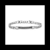 Marlù - BRACCIALE CATENA GRUMETTA CON CENTRALE TENNIS ZIRCONI NERI ACCIAIO