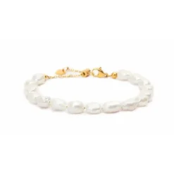 Marlù - Bracciale con perle di fiume masticate