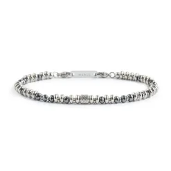 Marlù Bracciale ematite e cilindro centrale