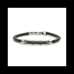 Marlù - BRACCIALE INSERTI NERI E SMALTO NERO