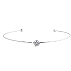 Marlù - BRACCIALE RIGIDO ACCIAIO SOLITARIO