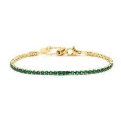 Marlù - Bracciale tennis 2,5mm con zircone centrale