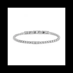 Marlù - BRACCIALE TENNIS ZIRCONI BIANCHI 3MM ACCIAIO