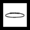 Marlù - BRACCIALE TENNIS ZIRCONI NERI 3MM PVD NERO