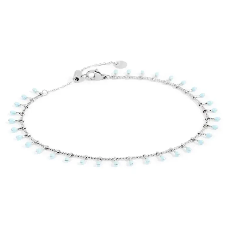 Marlù - Cavigliera catena grumetta con pendenti smaltati