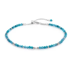 Marlù - Cavigliera con agata colorata ed ematite