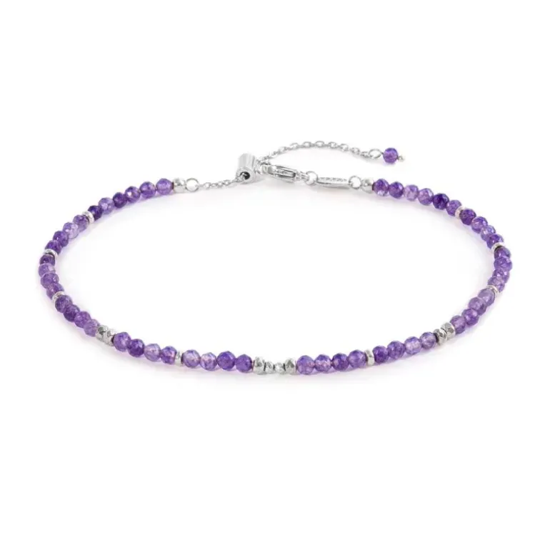 Marlù - Cavigliera con agata colorata ed ematite