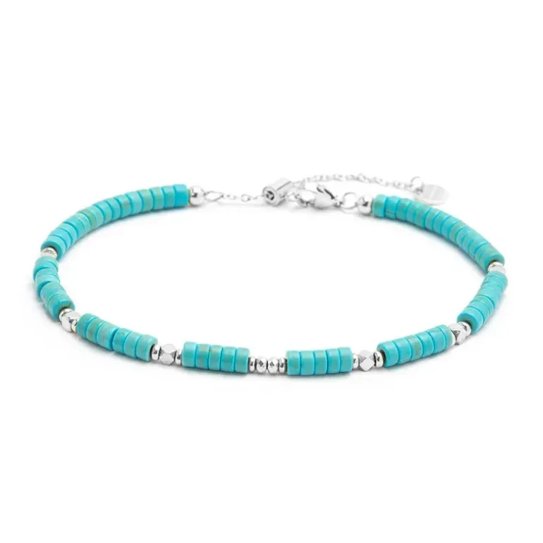 Marlù - Cavigliera con rondelle turchesi
