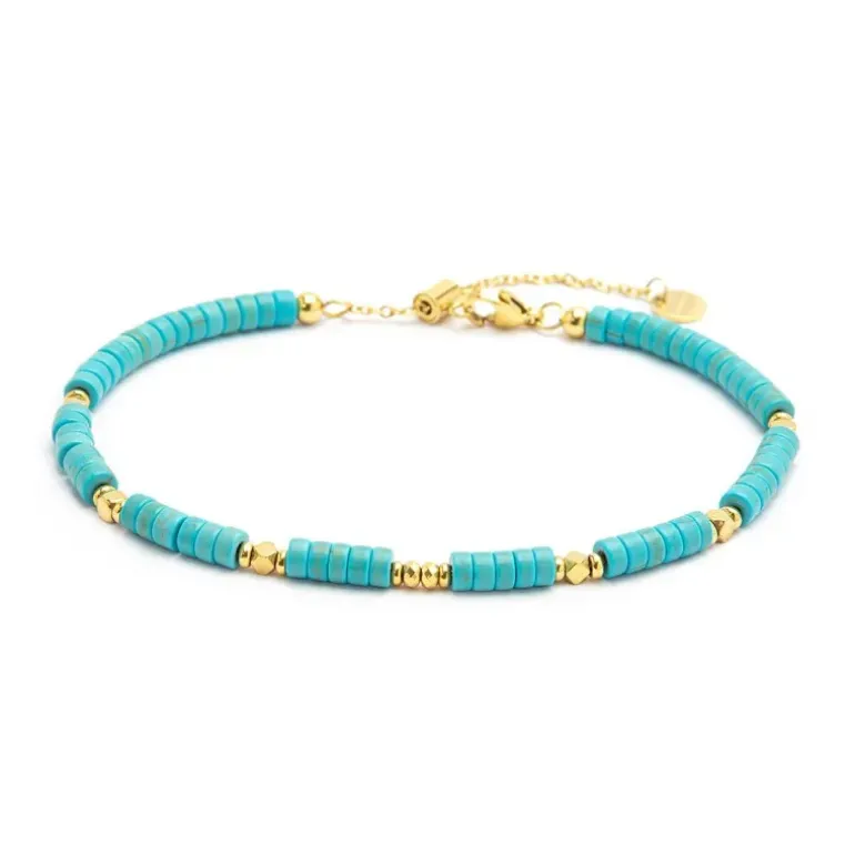 Marlù - Cavigliera con rondelle turchesi