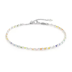 Marlù - Cavigliera perle irregolari e miyuki multicolor