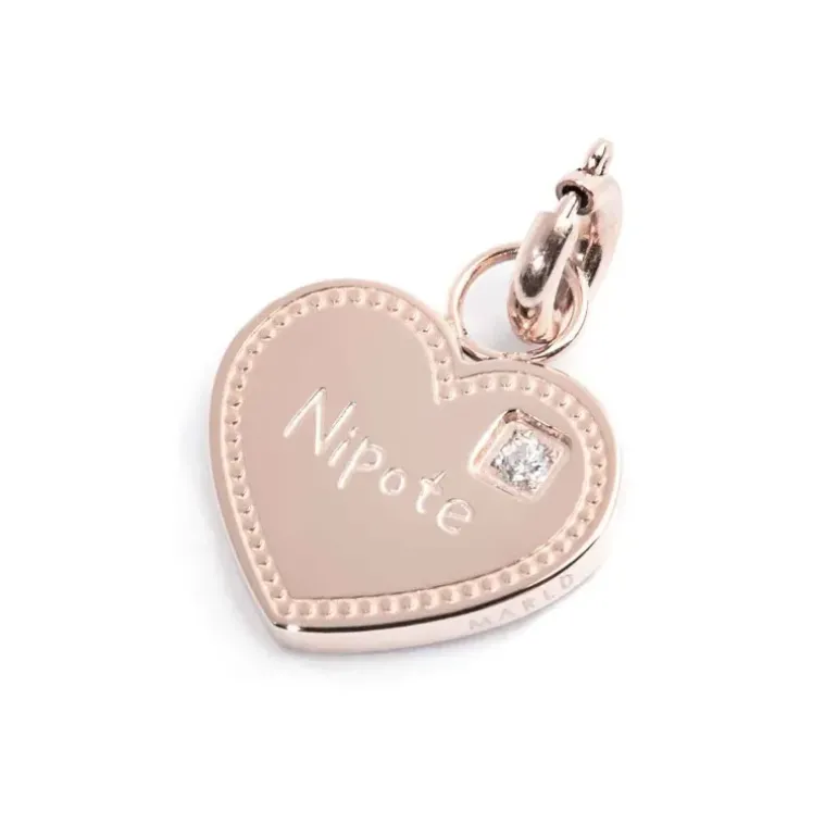Marlù Charm cuore nipote con zircone