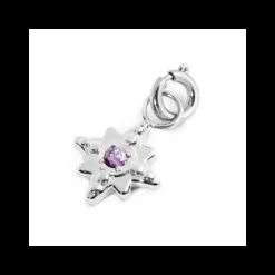 Marlù - CIONDOLO ROSA DEI VENTI CON ZIRCONE VIOLA ACCIAIO