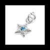 Marlù - CIONDOLO STELLA CON ZIRCONE AZZURRO ACCIAIO