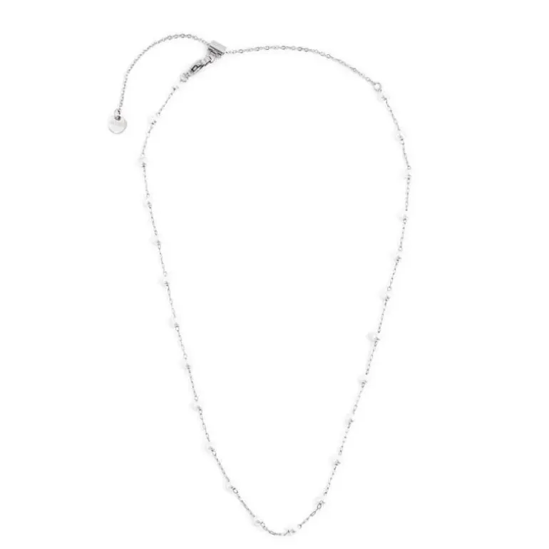 Marlù - COLLANA CON PERLE 3.30MM CATENA 44CM ACCIAIO