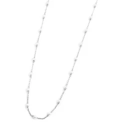 Marlù - COLLANA CON PERLE 3.30MM CATENA 44CM ACCIAIO