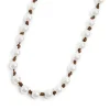 Marlù - Collana cordino marrone con perle