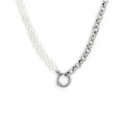 Marlù - Collana perle con catena a sfere