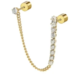 Marlù - Orecchino a lobo multindosso tennis pendente