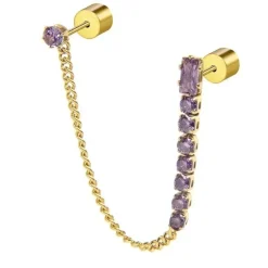 Marlù - Orecchino a lobo multindosso tennis pendente