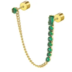 Marlù - Orecchino a lobo multindosso tennis pendente