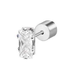 Marlù - Orecchino a lobo zircone baguette