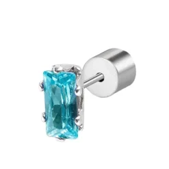 Marlù - Orecchino a lobo zircone baguette