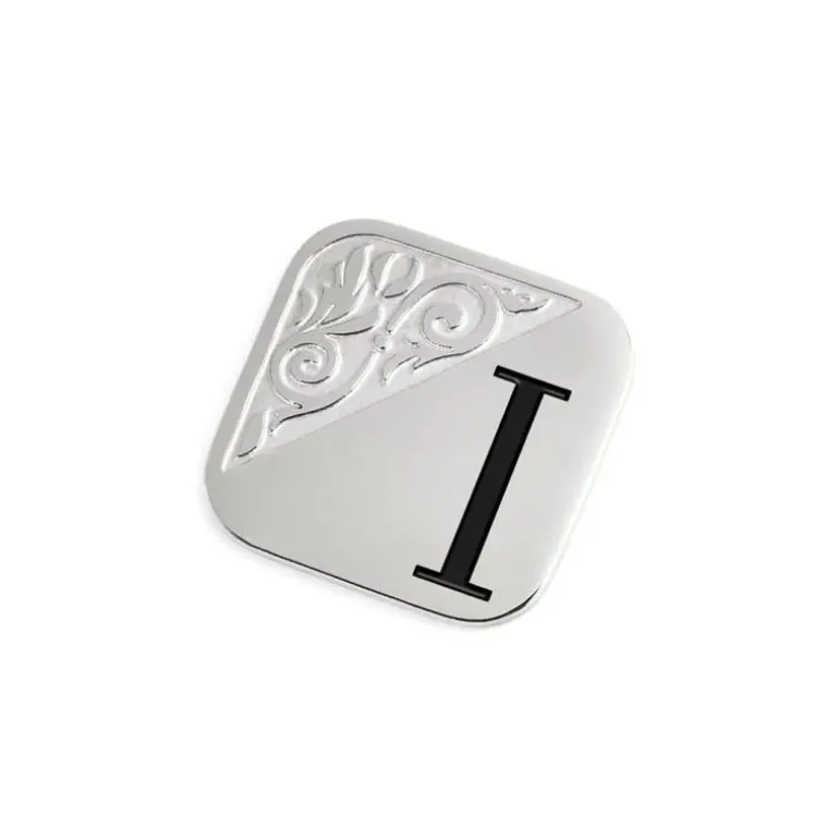 Marlù Piastrina quadrata con lettera changy