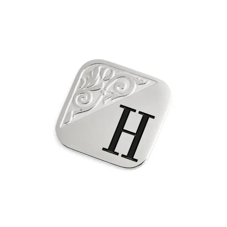 Marlù Piastrina quadrata con lettera changy