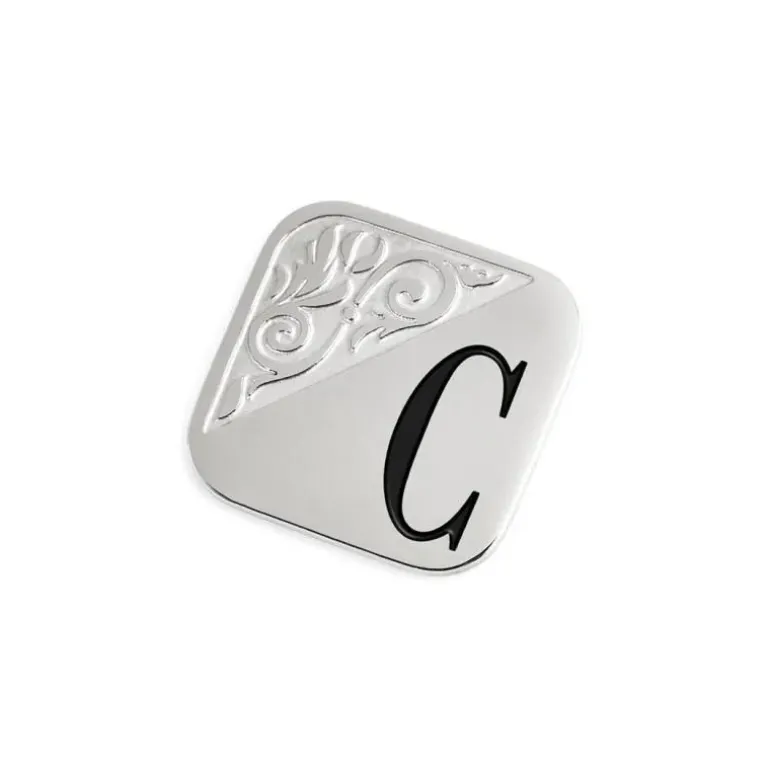 Marlù Piastrina quadrata con lettera changy