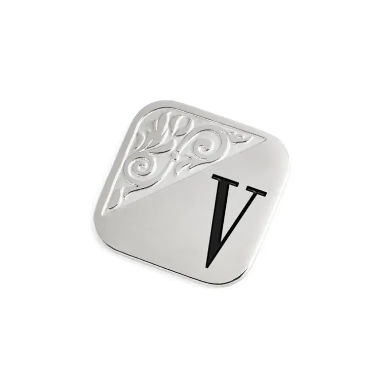 Marlù Piastrina quadrata con lettera changy