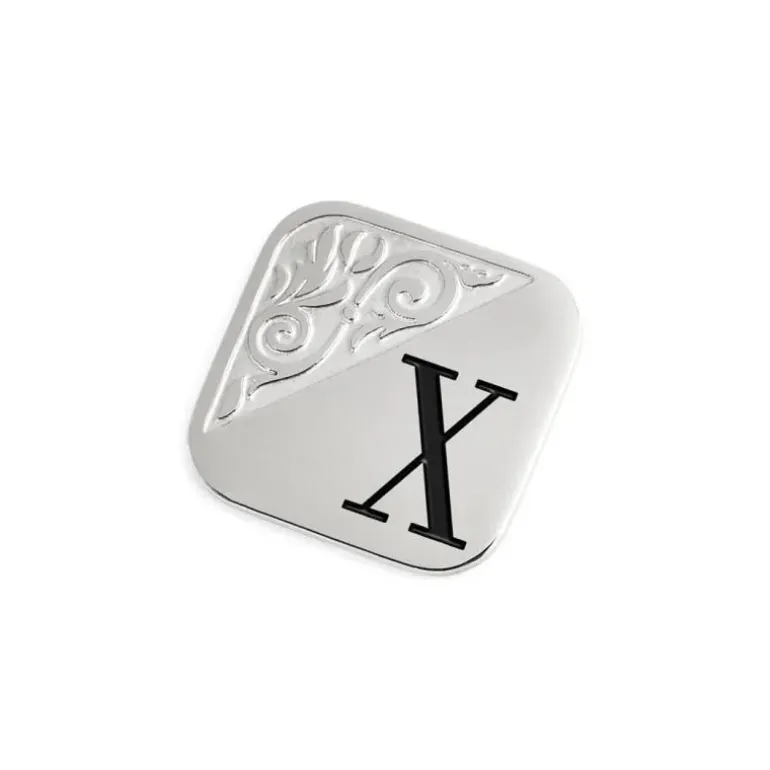 Marlù Piastrina quadrata con lettera changy