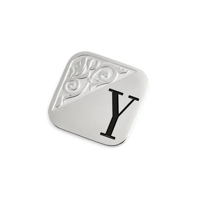 Marlù Piastrina quadrata con lettera changy