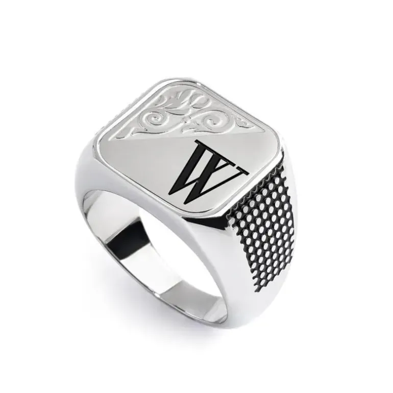 Marlù Piastrina quadrata con lettera changy